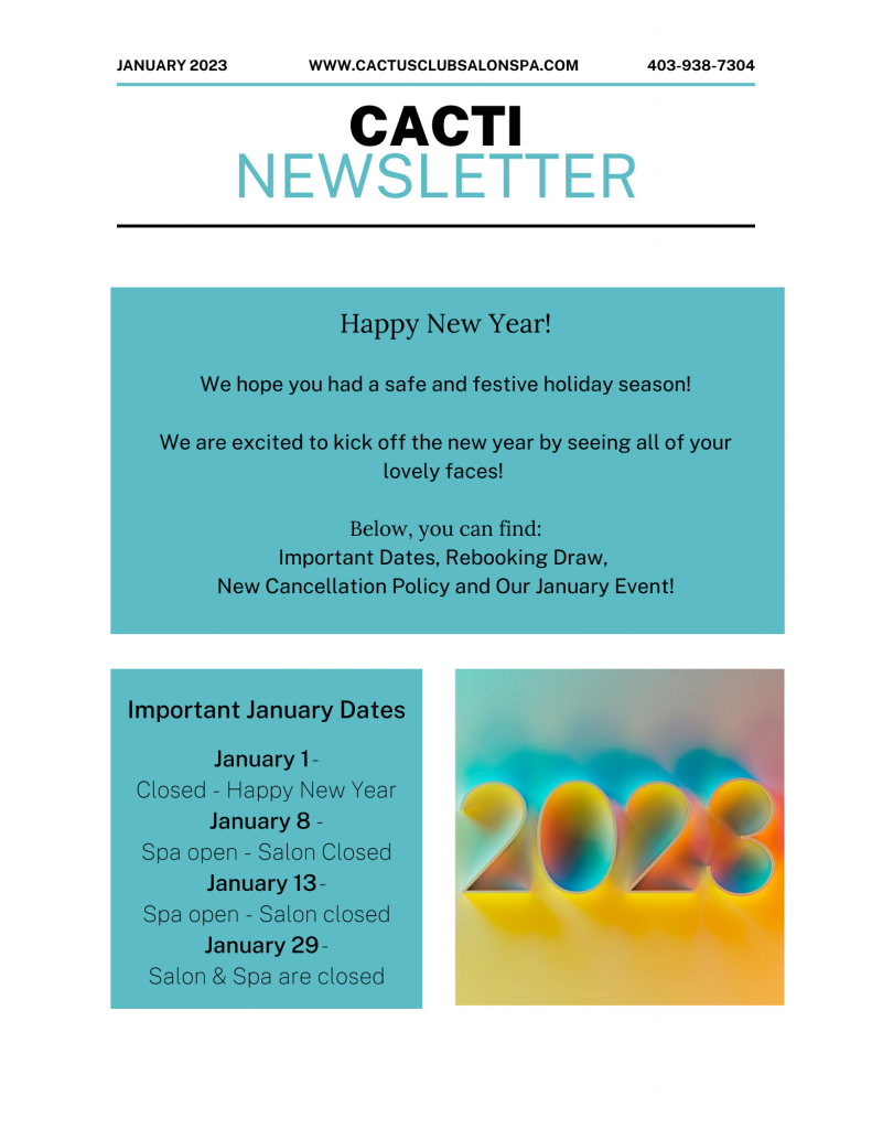 January Cacti Newsletter